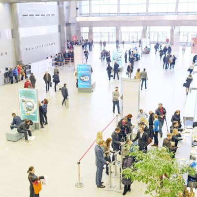 MOSCOW, RUSSIA - MARCH 04, 2015: Crocus Expo International Exhibition Centre is one of largest and modern fairgrounds of world.