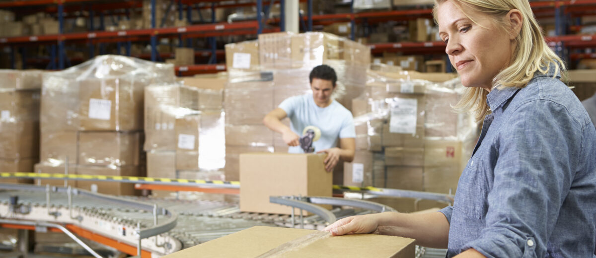 Workers In Distribution Warehouse