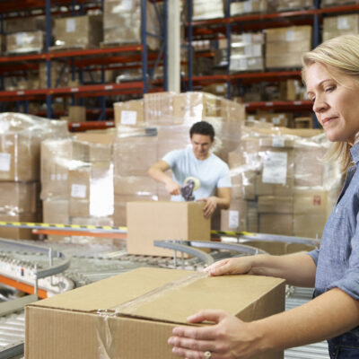 Workers In Distribution Warehouse
